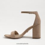 Sam Edelman Daniella Sandale mit Blockabsatz Frauen Haferflocken-Wildleder Schuhwerk 2P8JNV303 - Image 4