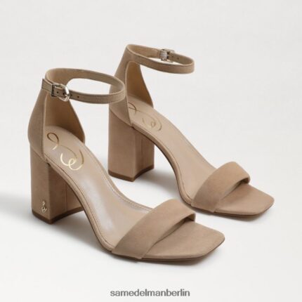Sam Edelman Daniella Sandale mit Blockabsatz Frauen Haferflocken-Wildleder Schuhwerk 2P8JNV303