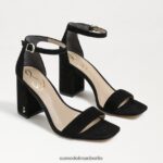 Sam Edelman Daniella Sandale mit Blockabsatz Frauen schwarzes Wildleder Schuhwerk 2P8JNV302