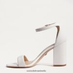 Sam Edelman Daniella Sandale mit Blockabsatz Frauen strahlend weißes Leder Schuhwerk 2P8JNV300 - Image 4