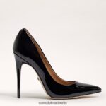 Sam Edelman Danna spitzer Zehenabsatz Frauen schwarzes Lackleder Schuhwerk 2P8JNV411 - Image 2