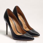 Sam Edelman Danna spitzer Zehenabsatz Frauen schwarzes Leder Schuhwerk 2P8JNV409