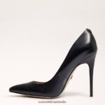 Sam Edelman Danna spitzer Zehenabsatz Frauen schwarzes Leder Schuhwerk 2P8JNV409 - Image 4