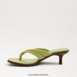 Sam Edelman Daphney Zehenstegsandale Frauen Kiwi-Leder Schuhwerk 2P8JNV710 - Image 4