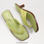 Sam Edelman Daphney Zehenstegsandale Frauen Kiwi-Leder Schuhwerk 2P8JNV710 - Image 7