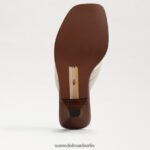 Sam Edelman Daphney Zehenstegsandale Frauen modernes elfenbeinfarbenes Leder Schuhwerk 2P8JNV709 - Image 6