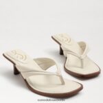 Sam Edelman Daphney Zehenstegsandale Frauen modernes elfenbeinfarbenes Leder Schuhwerk 2P8JNV709 - Image 7
