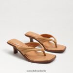 Sam Edelman Daphney Zehenstegsandale Frauen natürliches Sandleder Schuhwerk 2P8JNV707