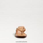 Sam Edelman Daphney Zehenstegsandale Frauen natürliches Sandleder Schuhwerk 2P8JNV707 - Image 3