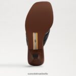 Sam Edelman Daphney Zehenstegsandale Frauen schwarzes Leder Schuhwerk 2P8JNV708 - Image 6