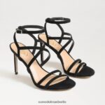 Sam Edelman Delanie Riemchenabsatz Frauen schwarzes Wildleder Schuhwerk 2P8JNV650