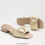 Sam Edelman Delfi-Slide-Sandale Frauen gebleichter Weizen Schuhwerk 2P8JNV705 - Image 7
