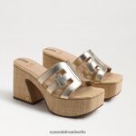 Sam Edelman Dev-Plateausandale Frauen Gold Blatt Schuhwerk 2P8JNV547