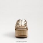 Sam Edelman Dev-Plateausandale Frauen Gold Blatt Schuhwerk 2P8JNV547 - Image 3