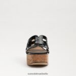 Sam Edelman Dev-Plateausandale Frauen schwarzes Lackleder Schuhwerk 2P8JNV548 - Image 3