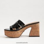 Sam Edelman Dev-Plateausandale Frauen schwarzes Lackleder Schuhwerk 2P8JNV548 - Image 4