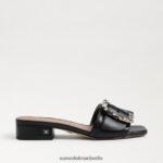 Sam Edelman Diacon-Sandale Frauen schwarzes Leder Schuhwerk 2P8JNV419 - Image 2