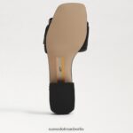 Sam Edelman Diacon-Sandale Frauen schwarzes Leder Schuhwerk 2P8JNV419 - Image 6