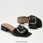 Sam Edelman Diacon-Sandale Frauen schwarzes Leder Schuhwerk 2P8JNV419 - Image 7