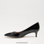 Sam Edelman Dori Kitten-Heel-Pumpe Frauen schwarzes Lackleder Schuhwerk 2P8JNV544 - Image 4