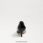 Sam Edelman Dori Kitten-Heel-Pumpe Frauen schwarzes Lackleder Schuhwerk 2P8JNV544 - Image 5