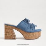 Sam Edelman Dova Plateau-Keilabsatz Frauen gewaschenes Indigo Schuhwerk 2P8JNV347 - Image 2