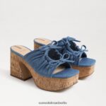 Sam Edelman Dova Plateau-Keilabsatz Frauen gewaschenes Indigo Schuhwerk 2P8JNV347
