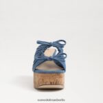 Sam Edelman Dova Plateau-Keilabsatz Frauen gewaschenes Indigo Schuhwerk 2P8JNV347 - Image 3