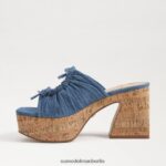 Sam Edelman Dova Plateau-Keilabsatz Frauen gewaschenes Indigo Schuhwerk 2P8JNV347 - Image 4