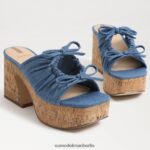 Sam Edelman Dova Plateau-Keilabsatz Frauen gewaschenes Indigo Schuhwerk 2P8JNV347 - Image 7