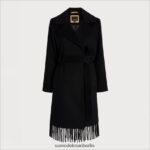 Sam Edelman Einreihiger Wollmantel Frauen Schwarz Bekleidung 2P8JNV1163 - Image 4