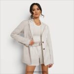 Sam Edelman Enola-Blazer Frauen Gardenie Bekleidung 2P8JNV1206 - Image 3