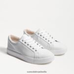 Sam Edelman Ethyl-Schnürsneaker Frauen weißes Leder Schuhwerk 2P8JNV342