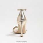 Sam Edelman Evelynn Riemchenabsatz Frauen Gold Blatt Schuhwerk 2P8JNV610 - Image 5