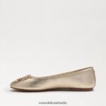Sam Edelman Felicia Luxe Ballerinas Frauen Gold Blatt Schuhwerk 2P8JNV285 - Image 4