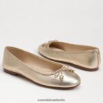 Sam Edelman Felicia Luxe Ballerinas Frauen Gold Blatt Schuhwerk 2P8JNV285 - Image 7