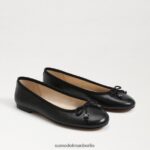 Sam Edelman Felicia Luxe Ballerinas Frauen schwarzes Leder Schuhwerk 2P8JNV284