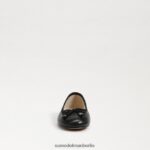 Sam Edelman Felicia Luxe Ballerinas Frauen schwarzes Leder Schuhwerk 2P8JNV284 - Image 3