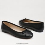 Sam Edelman Felicia Luxe Ballerinas Frauen schwarzes Leder Schuhwerk 2P8JNV284 - Image 7