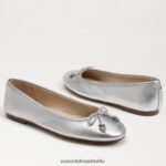 Sam Edelman Felicia Luxe Ballerinas Frauen weiches Silber Schuhwerk 2P8JNV290 - Image 7
