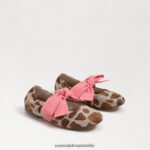 Sam Edelman Felicity Ballerinas Kinder Elfenbein/braune Giraffe Schuhwerk 2P8JNV1023
