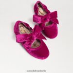 Sam Edelman Felicity Ballerinas Kinder Himbeersamt Schuhwerk 2P8JNV1022 - Image 7