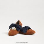 Sam Edelman Felicity Ballerinas Kinder Senf/Marine Schuhwerk 2P8JNV1020 - Image 7
