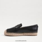 Sam Edelman Flache Espadrille-Loafer von Kai Frauen schwarzes Leder Schuhwerk 2P8JNV202 - Image 4