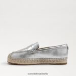 Sam Edelman Flache Espadrille-Loafer von Kai Frauen weiches Silber Schuhwerk 2P8JNV203 - Image 4