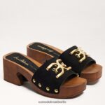 Sam Edelman Francina-Mule-Sandale Frauen schwarzes Wildleder Schuhwerk 2P8JNV520