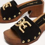 Sam Edelman Francina-Mule-Sandale Frauen schwarzes Wildleder Schuhwerk 2P8JNV520 - Image 7