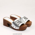 Sam Edelman Francina-Mule-Sandale Frauen Silber Schuhwerk 2P8JNV519