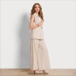 Sam Edelman Frankie Weste Frauen weißer Streifen Bekleidung 2P8JNV1083