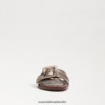 Sam Edelman Gaige Slide-Sandale Frauen Zinn Schuhwerk 2P8JNV27 - Image 3
